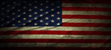 Grunge Amerikan bayrağına yakın plan