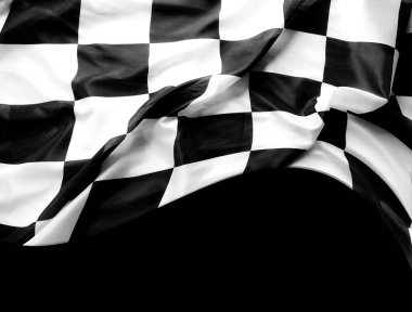 Siyah üzerine kareli yarış bayrağı