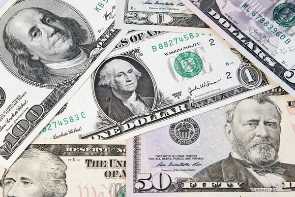 Assorted American banknotes