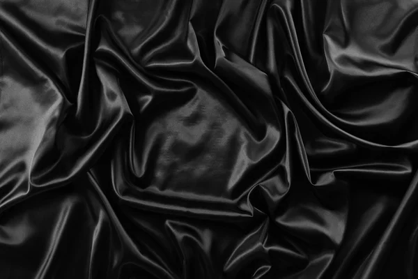 Tessuto di seta nero — Foto Stock
