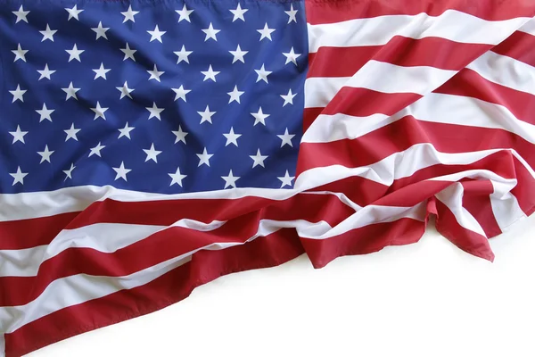 Amerikansk flag på hvidt - Stock-foto