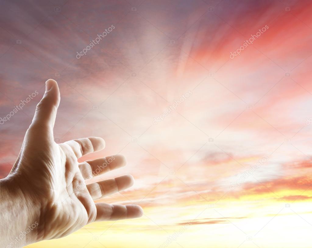 Hand in sky