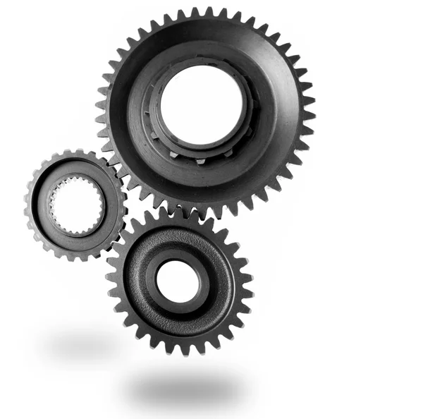 Three steel gears — Stock Photo, Image