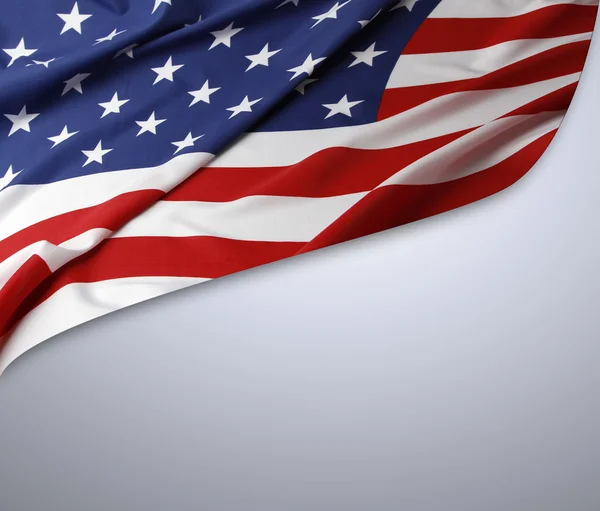 American flag on grey — Stock Photo, Image