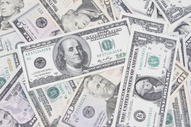 çeşitli Amerikan banknotlar