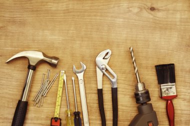 Tools on wood