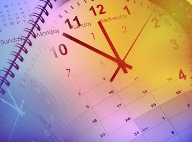 Clocks and calendars clipart
