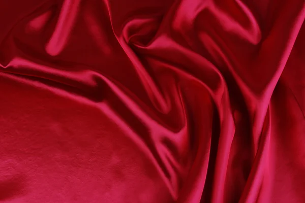 Textur aus roter Seide — Stockfoto