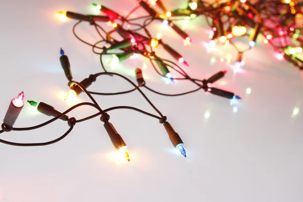 Luzes de Natal brilhando — Fotografia de Stock