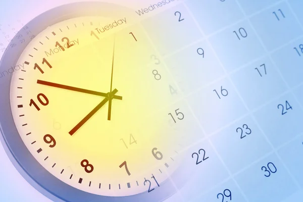 Clock and calendar — Stock Photo, Image