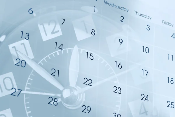 Clock and calendar — Stock Photo, Image