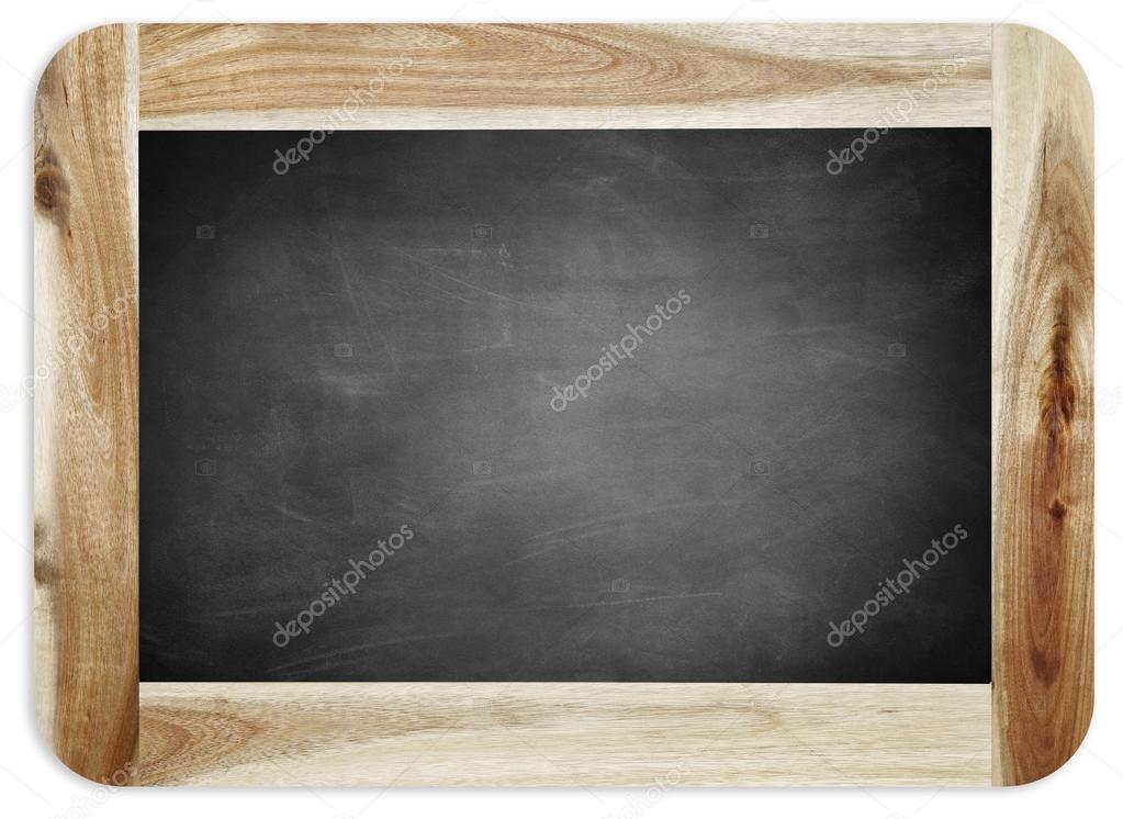 Blackboard in wooden frame