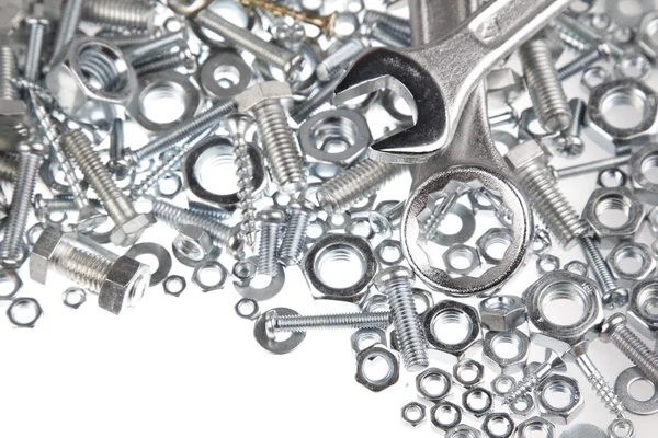 Wrenches, nuts and bolts — Stock Photo, Image