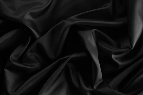 Tejido de seda negro — Foto de Stock