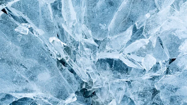 Kousky Ledu Přírodě Kousky Popraskaného Ledu Detailní Záběr — Stock fotografie