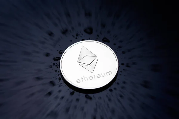 Ethereum Coin Close — Stock Photo, Image