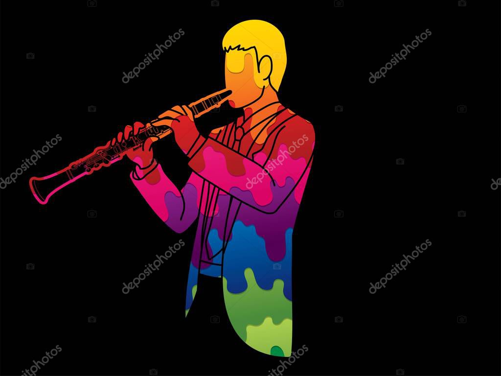 Clarinet Musician Orchestra Instrument Graphic Vector