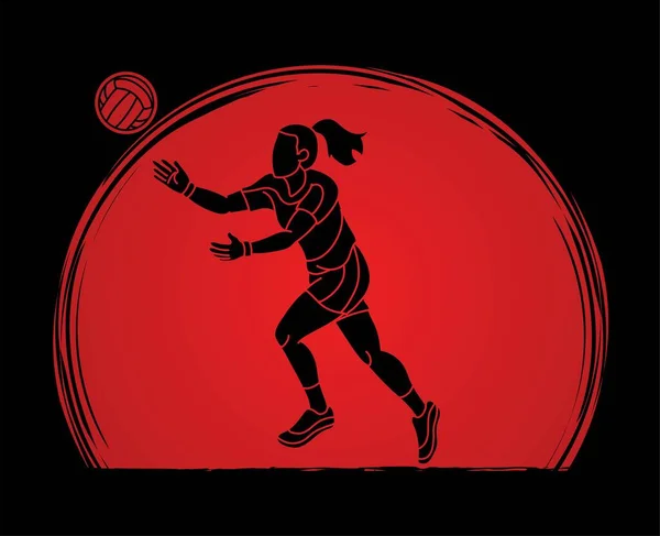 盖尔语足球女运动员动作卡通图形矢量 — 图库矢量图片