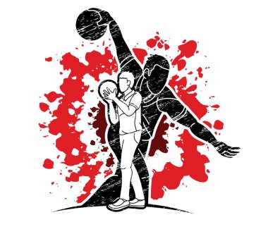 Bowling Spor Erkek Oyuncuları Grubu Çizgi Film Çizgi Filmi Vektörü