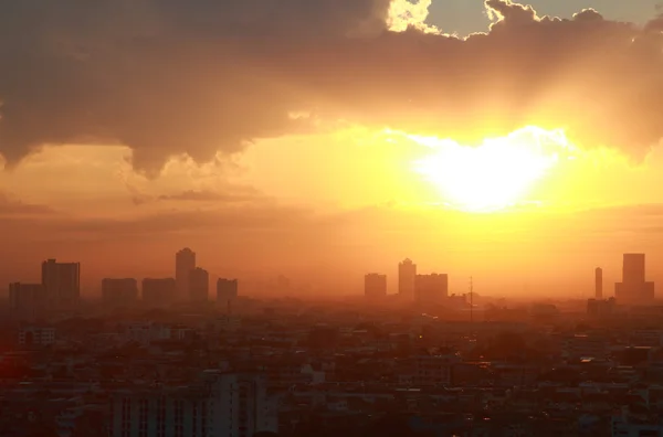 Bangkok Ville Lumière Abstraite Floue — Photo