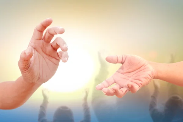 Hopeful Prayer Hands Praying Better Opportunity Religious Concept — Stock Photo, Image