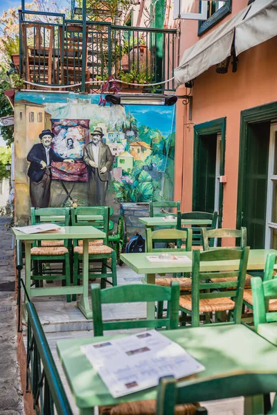 Athen Griechenland Nov 2019 Gemütliches Restaurant Plaka Viertel Athen Griechenland — Stockfoto