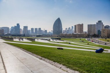 Bakü, Azerbaycan - Ocak 03 2020: Heydar Aliyev Merkezi