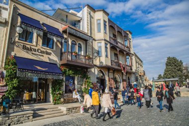 Bakü, Azerbaycan - Ocak 03 2020: Icheri Sheher sokakları (Eski Şehir)