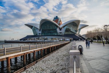 Bakü, Azerbaycan - Ocak 03 2020: Bakü Seddi