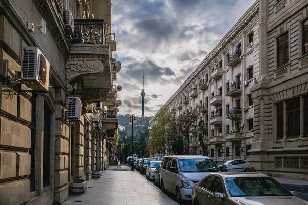 Baku Azerbeidzjan Jan 2020 Stadscentrum Winter — Stockfoto