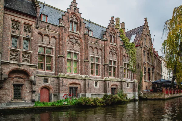 Bruges Belgium Oct 2019 Autumn Cityscape Water Canal — 스톡 사진