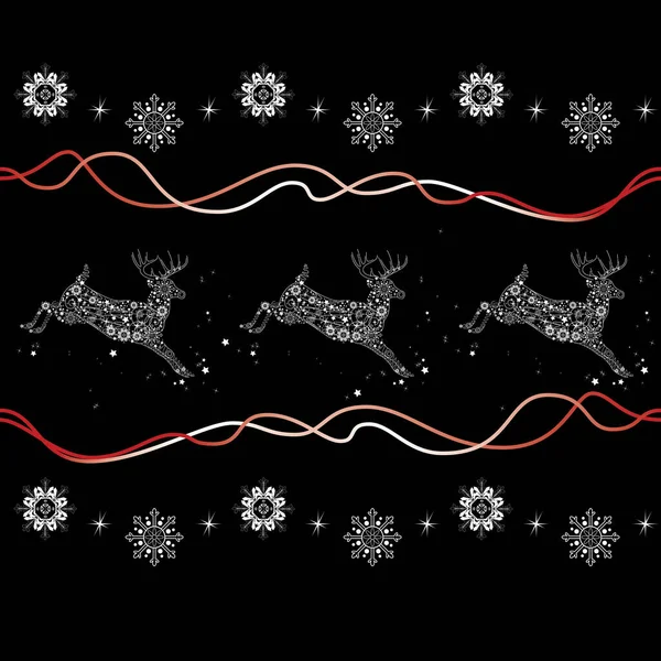 Siyah Noel Vektörü Kusursuz Şablon Kağıt Kumaş Albüm Kağıdı Veya — Stok Vektör