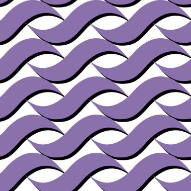 Mor Dalga Elementleri ile Soyut Vektör Kusursuz Desen Tasarımı