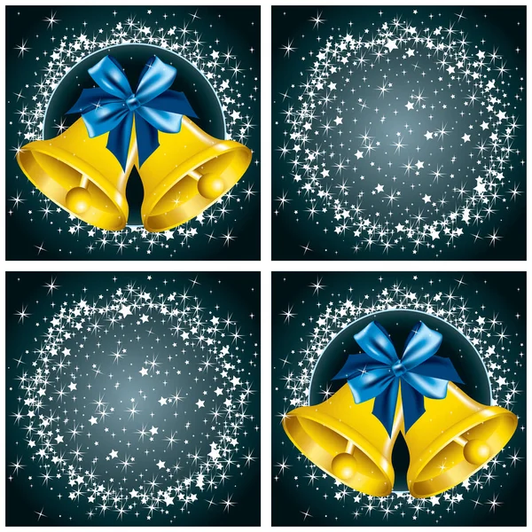 Patrón Sin Costura Vector Azul Dorado Navidad Ideal Para Papel — Vector de stock