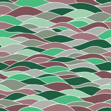 Yeşil ve Pembe Elementli Soyut Vektör Tekrarlanan Kusursuz Tasarım.