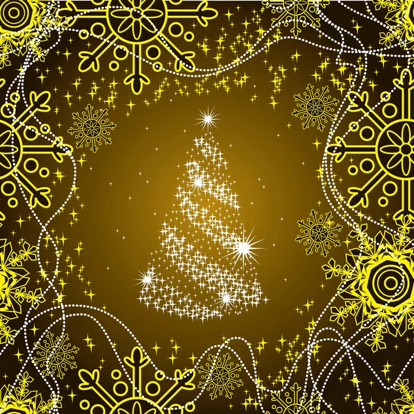 Golden Christmas Vector Seamless Pattern Inglés Ideal Para Papel Envolver — Archivo Imágenes Vectoriales
