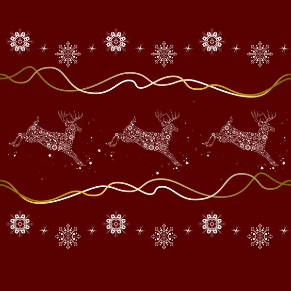 Красный Рождественский Вектор Швов Отлично Подходит Упаковки Бумаги Ткани Скрапбук Стоковая Иллюстрация