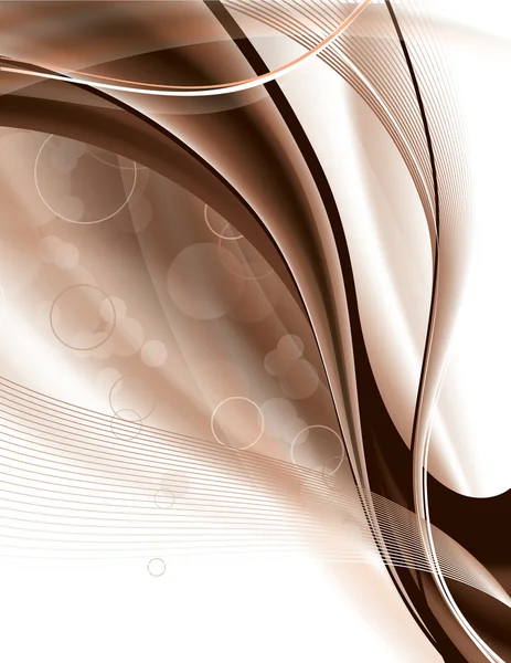 Fond ondulé abstrait avec bokeh — Image vectorielle