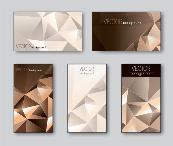 Conjunto de plantillas de tarjetas geométricas — Vector de stock