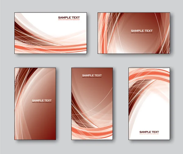 Set abstracte kaart Sjablonen — Stockvector