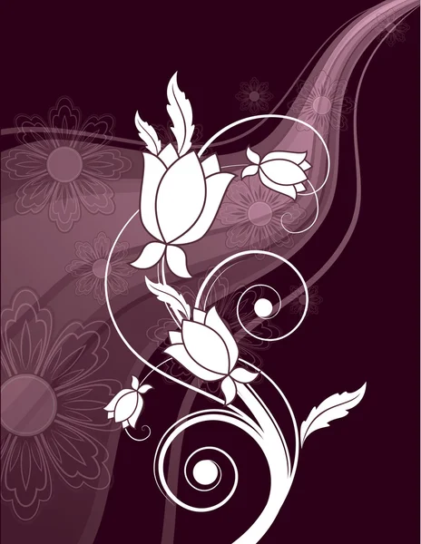 Fondo con flores abstractas — Vector de stock