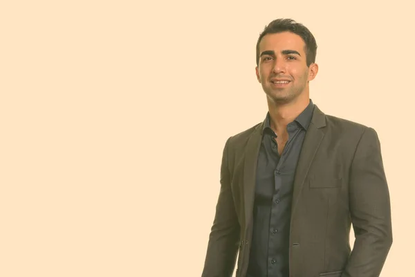 Joven feliz empresario iraní sonriendo — Foto de Stock