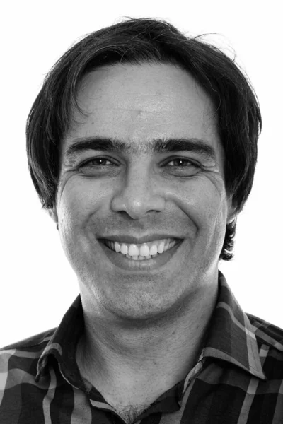 Gülümseyen genç, mutlu İranlı adamın yüzü — Stok fotoğraf