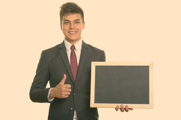 Portrait Handsome Young Man Standing Shot Studio — Stock Photo, Image