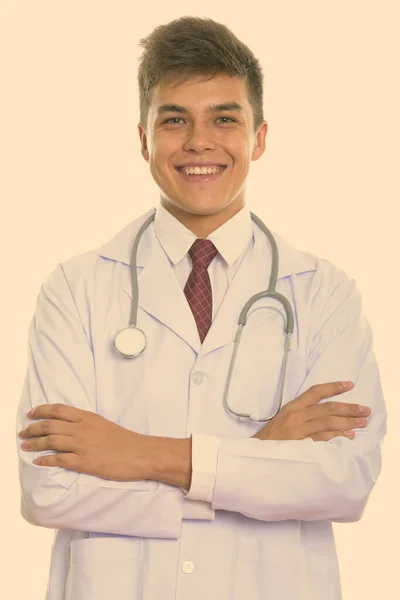 Retrato Jovem Bonito Tiro Estúdio — Fotografia de Stock