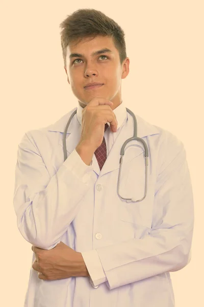 Portrait Handsome Young Man Standing Shot Studio — Stock Photo, Image