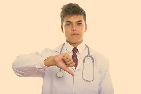 Portrait Handsome Young Man Standing Shot Studio — Stock Photo, Image