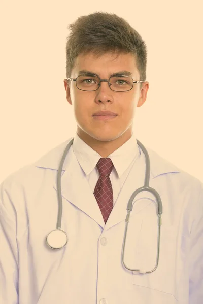 Portrait Handsome Young Man Standing Shot Studio — Stock Photo, Image