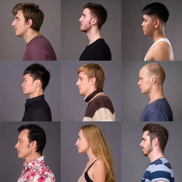 Collage de personnes multi-ethniques et d'âges mixtes — Photo