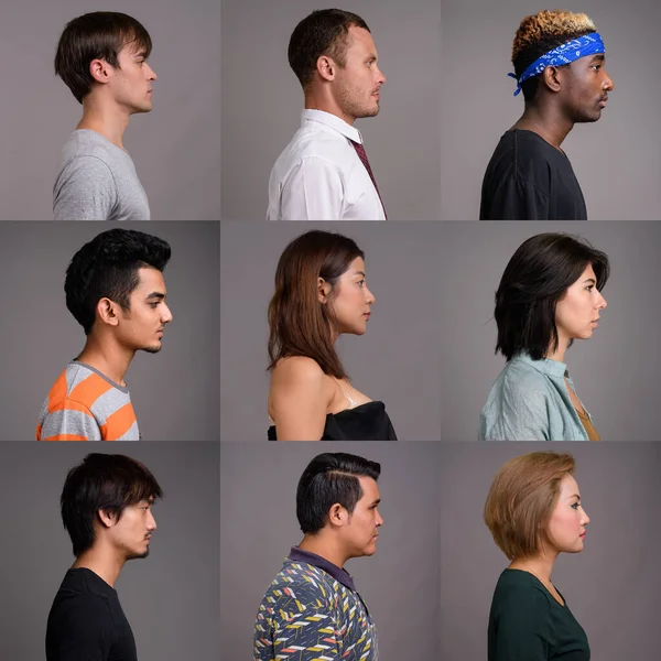 Collage de personnes multi-ethniques et d'âges mixtes — Photo